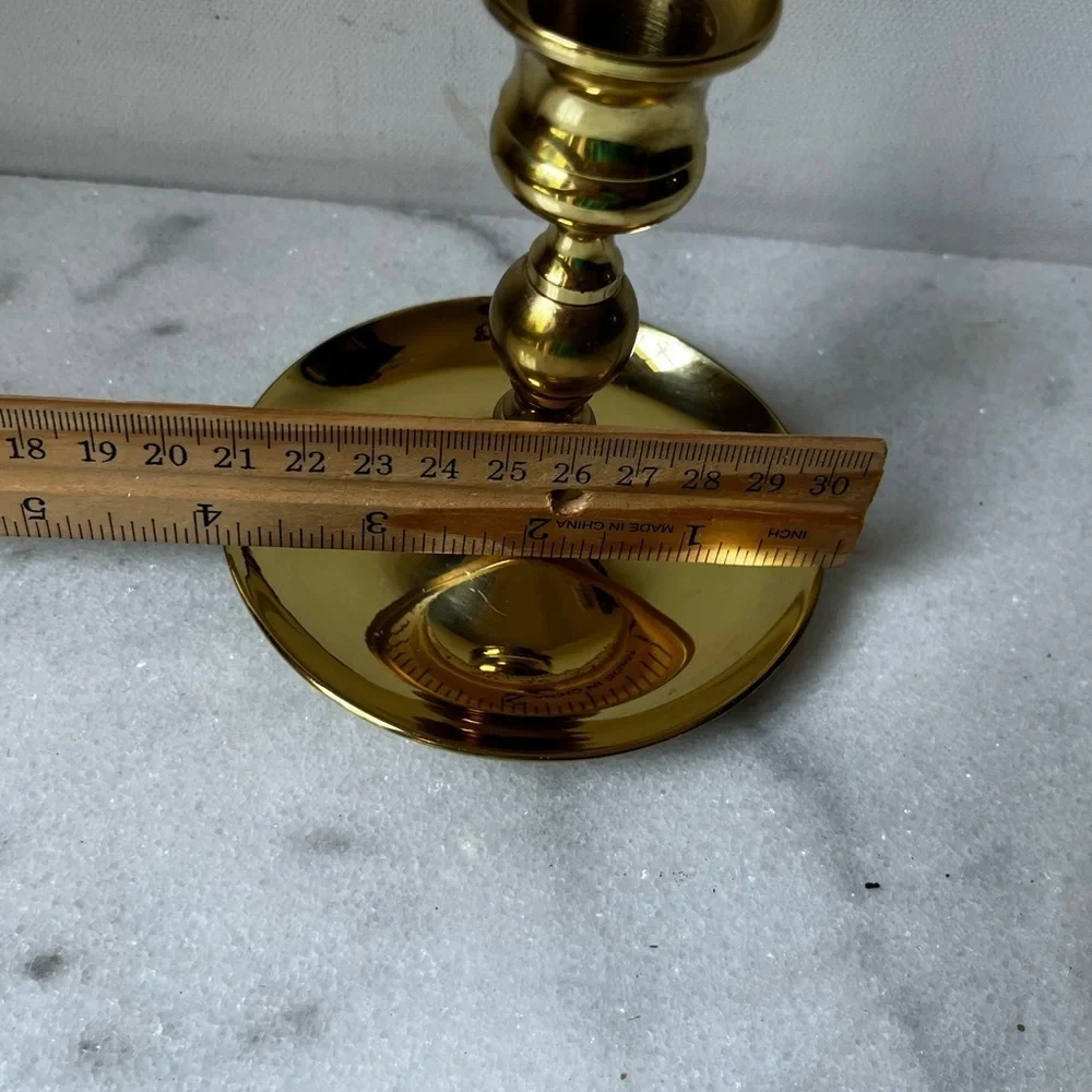 Elegant Gold Candlestick Holder. Vintage